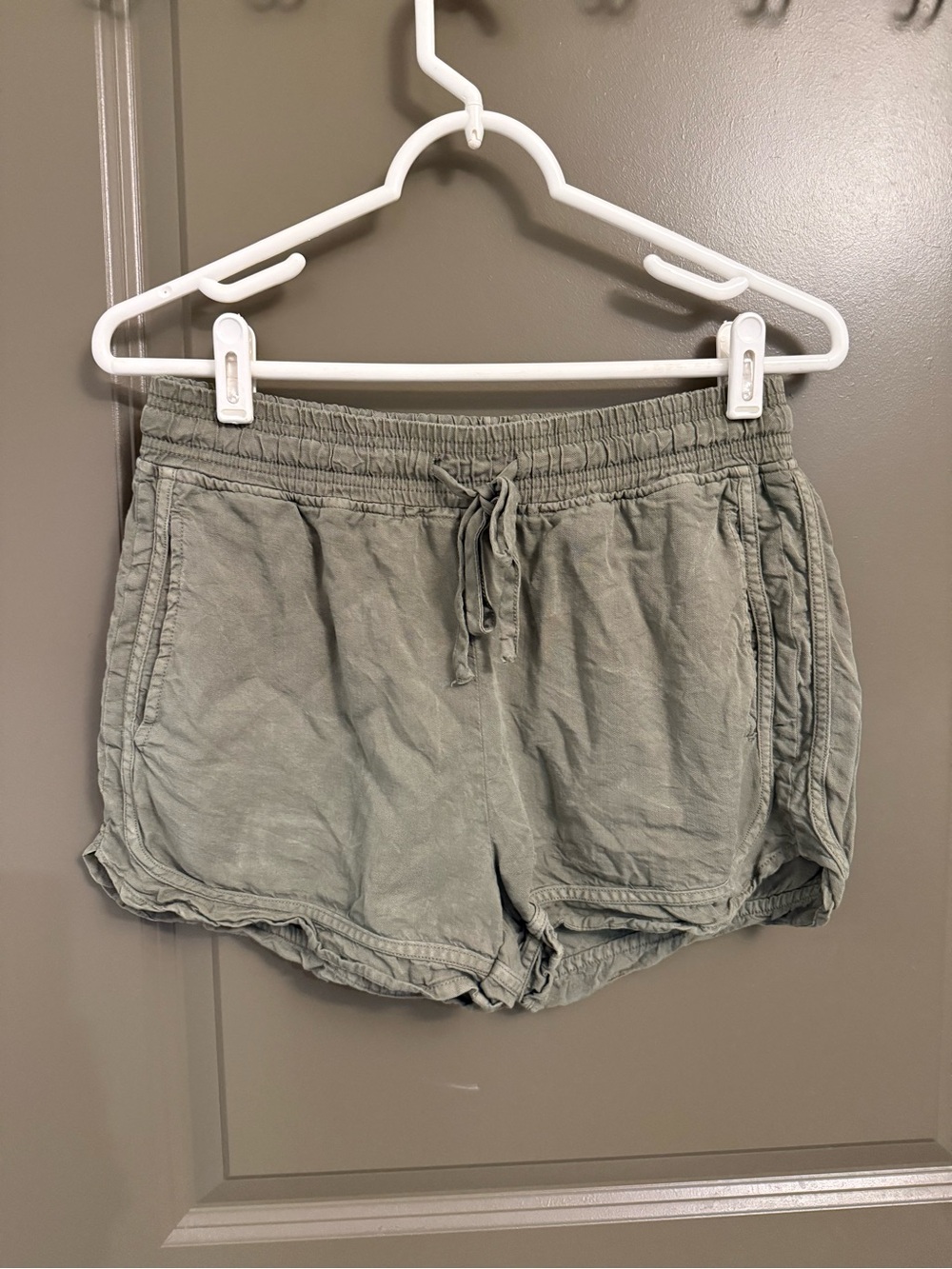 Thread & Supply Olive Green Drawstring Athletic Shorts